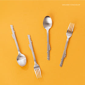 日本进口高桑金属松鼠甜点匙/甜点叉/茶匙