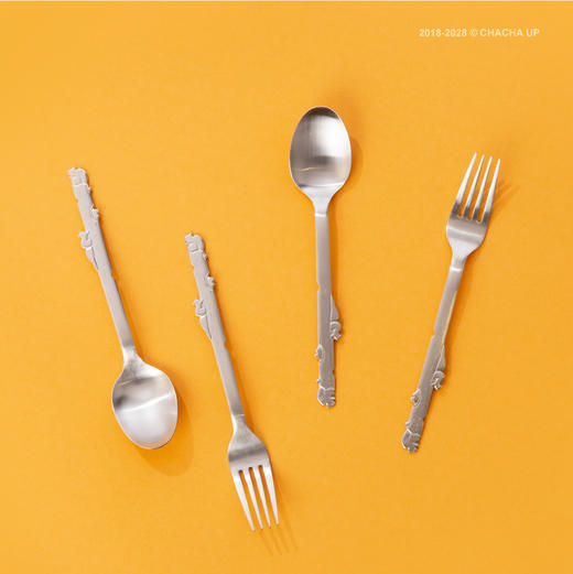 日本进口高桑金属松鼠甜点匙/甜点叉/茶匙 商品图0