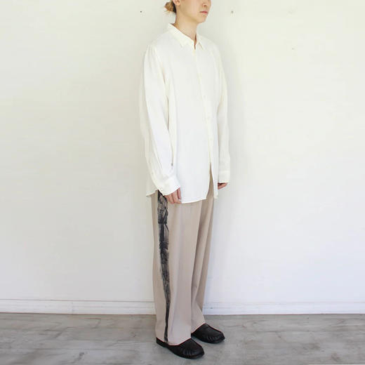 SOE Rayon Paper Shirts 和纸人造丝混纺宽松廓形长袖衬衫 商品图3