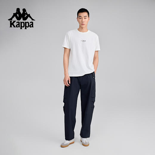 Kappa卡帕背靠背运动长裤男2025新款防泼水工装裤弹力直筒休闲裤KPCIBAY01 商品图4