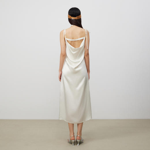 lost in echo2025春夏新款日本进口高级醋酸后荡领吊带长连衣裙女 商品图3