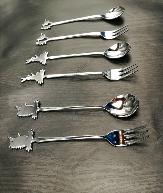 日本进口高桑金属小鸟勺子/叉子 商品图1