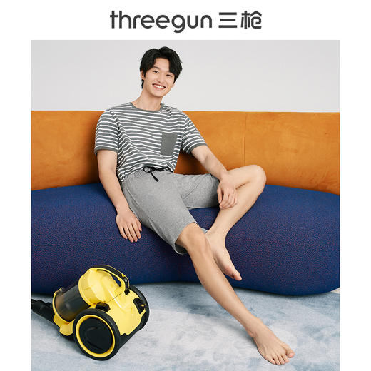 Threegun三枪 【花灰水柔棉】男士家居短裤-50523B011 商品图5