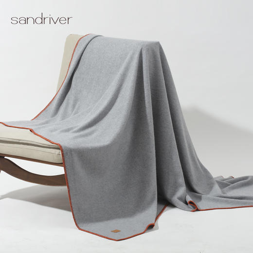 羊绒水波纹撞色锁边毯子SJF97P718N 商品图6