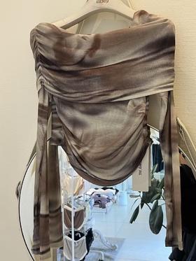 【门店同款】ENJOY秋季时光回廊晕染一字肩上衣 159142932