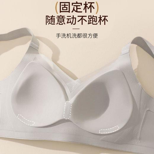 猫人同厂无痕内衣女美背心式新款双提拉养护型内衣交叉蕾丝聚拢内衣固定杯U型美背调整型文胸` 商品图3