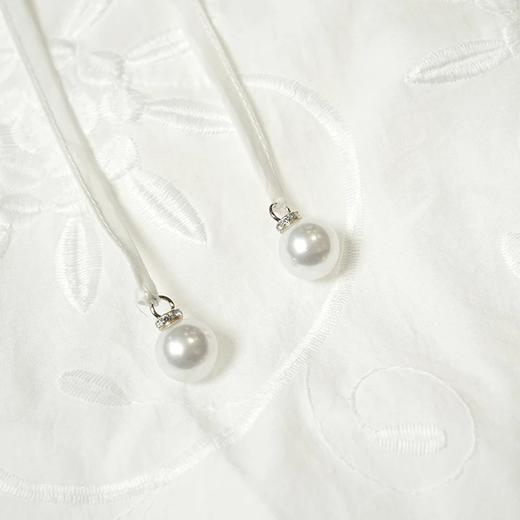 【破价】N°28 ‘塞纳河畔’2025春季款气质优雅长袖上衣圆领纯色衬衫885211S088 商品图4