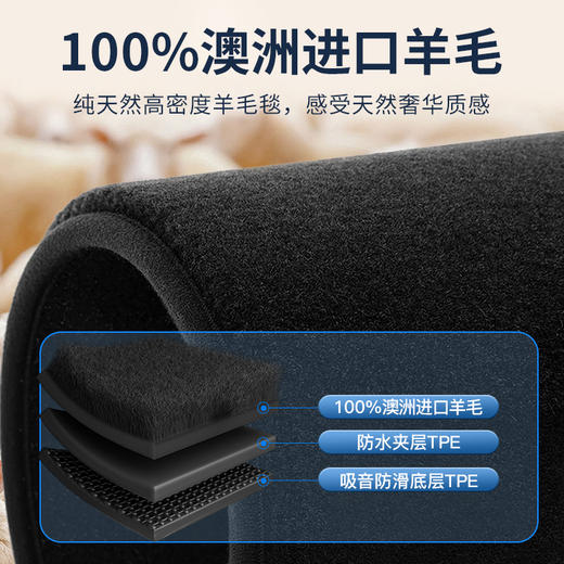 御马羊毛汽车脚垫适用于奥迪A6q5L奔驰E宝马x35系特斯拉丰田塞纳奥德赛小鹏X9 商品图3