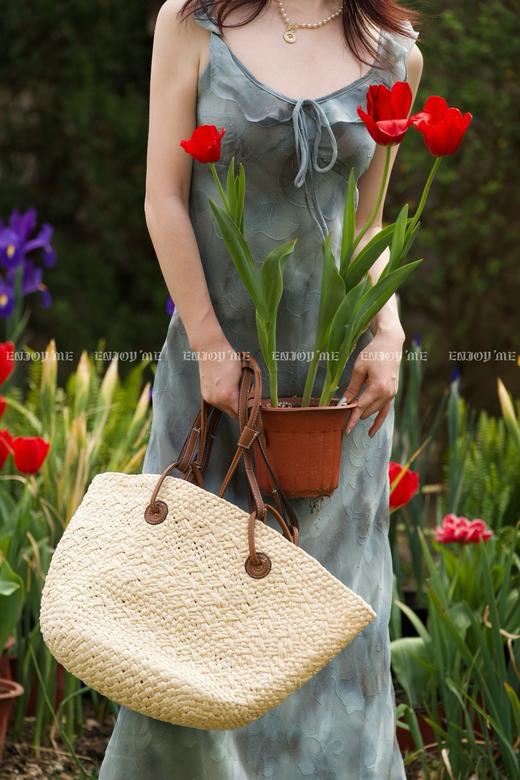 【门店同款】ENJOY春季“绮梦繁花”荷叶边晕染长裙 161907607 商品图6