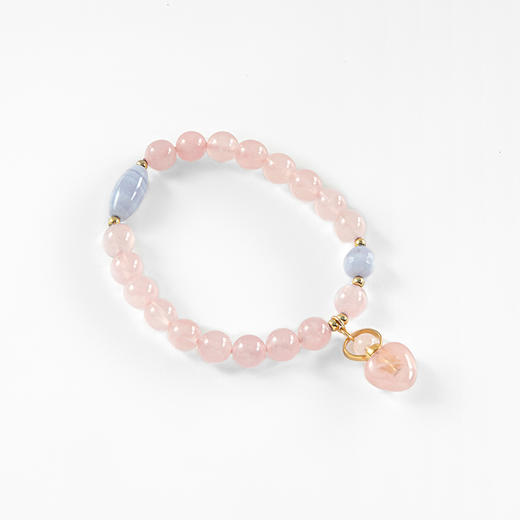 MELI&MOLI【火】芙蓉石迷你爱心瓶蓝纹玛瑙点缀手链【D类】 商品图0