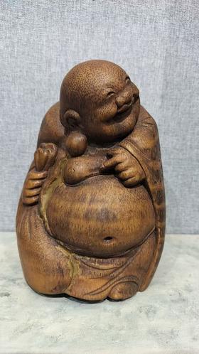 弥勒佛竹根雕18*11cm