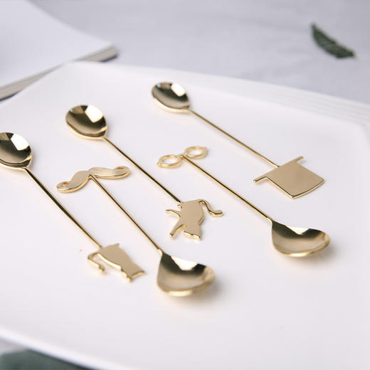 日本进口高桑金属猫勺子3个装 商品图3