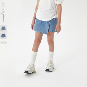 马克珍妮女童时尚折边牛仔裙裤儿童短裤纯棉2025年春夏新款550851