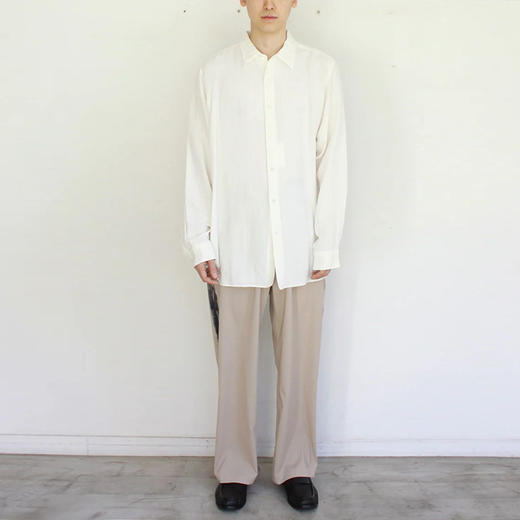 SOE Rayon Paper Shirts 和纸人造丝混纺宽松廓形长袖衬衫 商品图2