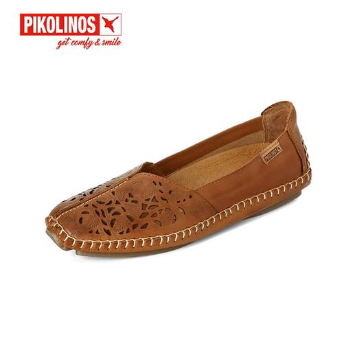 【Pikolinos】  B3F |  派高雁擦色牛皮浅口套脚平底镂空单鞋PS250514 商品图2