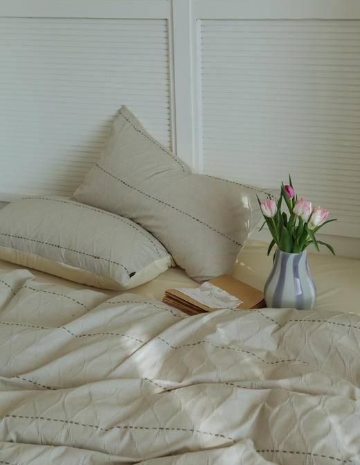 【全棉系列】  韩风色织肌理手工剪花床上四件套 水洗纯棉床单被套春夏新品1.8m 商品图10