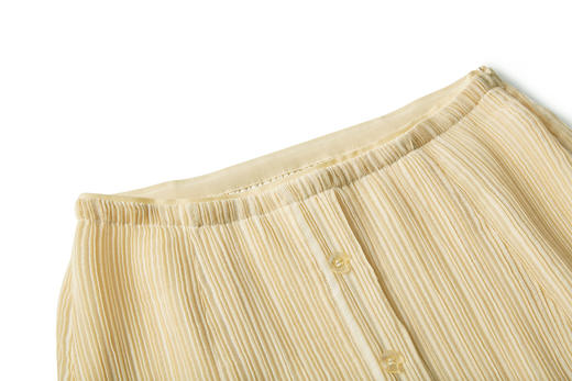 褶皱手工肌理面料淡黄色/浅绿色套装 商品图7