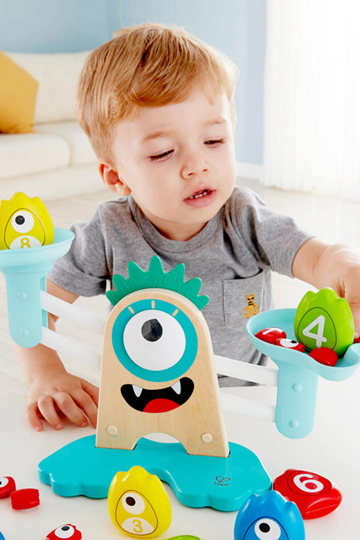 Hape数字天平玩具 3-6岁男女小孩幼儿园早教儿童节礼物 E0511大眼怪数字天平E0511 商品图3