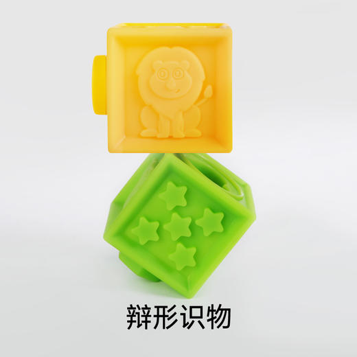 Hape(德国)婴儿童拼插玩具软胶浮雕积木大颗粒六面体男女孩礼物E8365 商品图2