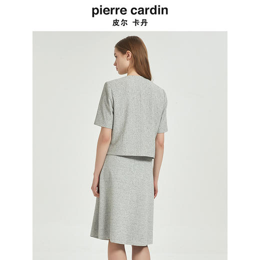 皮尔卡丹女装知性优雅简约修身短袖上衣C51UL025H0 商品图2