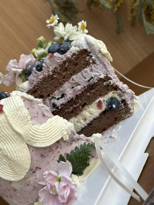 春之系列：减糖蓝莓乳酪脆波波，因季节原因鲜花随机搭配 商品图5