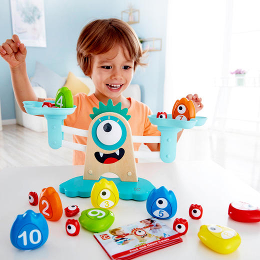 Hape数字天平玩具 3-6岁男女小孩幼儿园早教儿童节礼物 E0511大眼怪数字天平E0511 商品图0