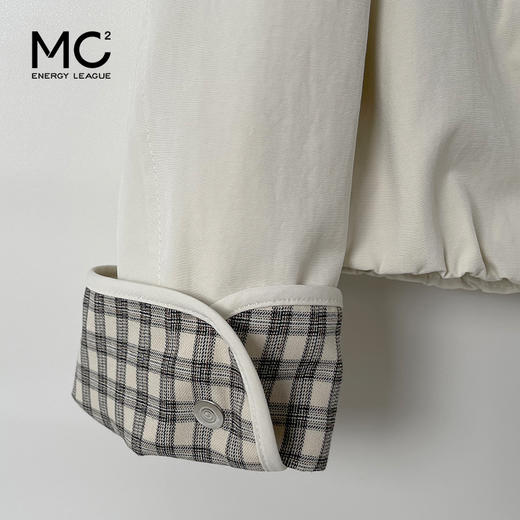 女装翻领袖口格子拼接外套-C030J5212019 商品图2