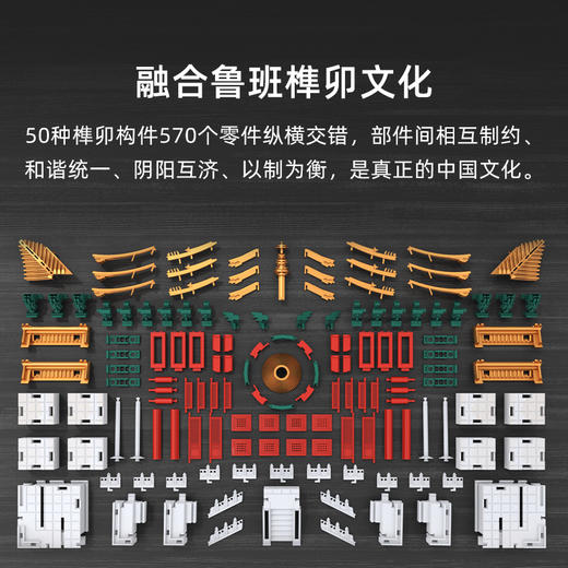 儿童节礼物🎁【传统榫卯结构 重绘东方美学】千年榫营造积木 御花园千秋亭 积木拼搭新理念 一亭享双亭之趣 商品图3