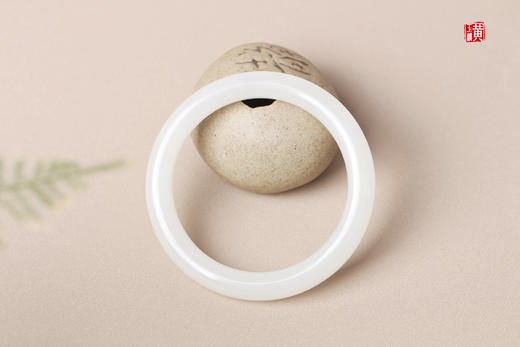 和田玉白玉手镯 圈口：55.8mm 商品图2