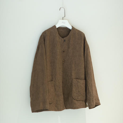 黄阿福 色织重磅亚麻衬衫 商品图4