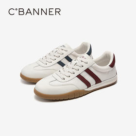 千百度男鞋薄底透气网面鞋复古德训鞋跑步运动休闲鞋A25126702