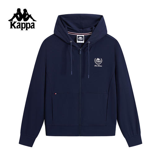 Kappa卡帕背靠背女士2025新款凉感运动外套开衫卫衣针织连帽上衣K0F42MK22 商品图0