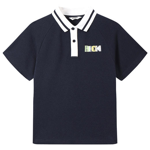 男童翻领短袖针织衫夏季新款安奈儿童装EB521190 商品图6