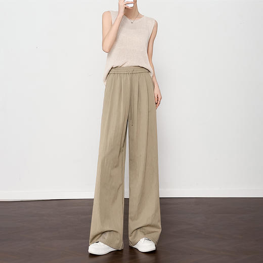 西遇美式工装裤女新款黑色酷飒风小个子高腰直筒休闲裤D0050455 商品图1