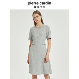 皮尔卡丹女装都市时尚简约淑女小香风连衣裙C51DS029H0