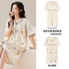 【免穿文胸！带胸垫睡衣】睡裙带胸垫睡衣女士夏季薄款短袖开衫中长裙韩版宽松夏天家居服。ry 商品缩略图12