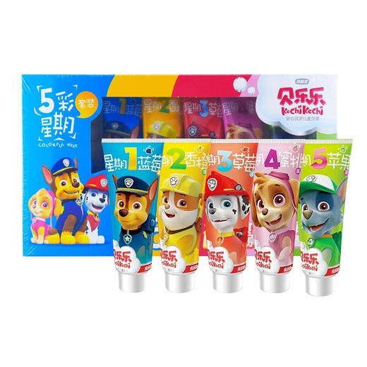 冷酸灵贝乐乐安心优护儿童牙膏5彩星期套装*2套 商品图3