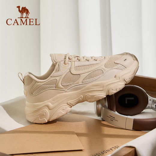 骆驼老爹鞋男2025春季新款复古防滑厚底增高百搭舒适休闲运动鞋 K15B097021_K25B097014 商品图0