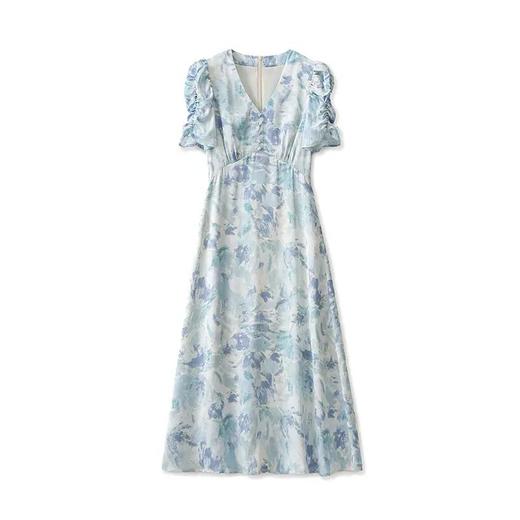 【高货wl】全新升级【铂金会员321/天猫429/差价108】(05458) 洛诗琳法式时尚雅致印花提花裙高腰名媛气质女春连衣裙 商品图4