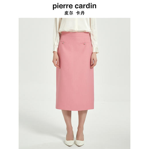 皮尔卡丹女装都市通勤简约知性A摆半裙C51SL028F0 商品图0