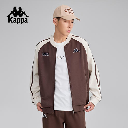 Kappa卡帕背靠背复古运动服2025新款抗静电针织开衫外套男款上衣K0F32WK01 商品图2
