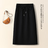 丁摩 灰色卫裙半身裙女春秋新款中长款遮跨显瘦高腰a字裙中长裙5ZF-D862 商品缩略图7