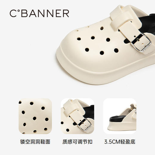 千百度镂空厚底洞洞鞋女款Z25010472 商品图3