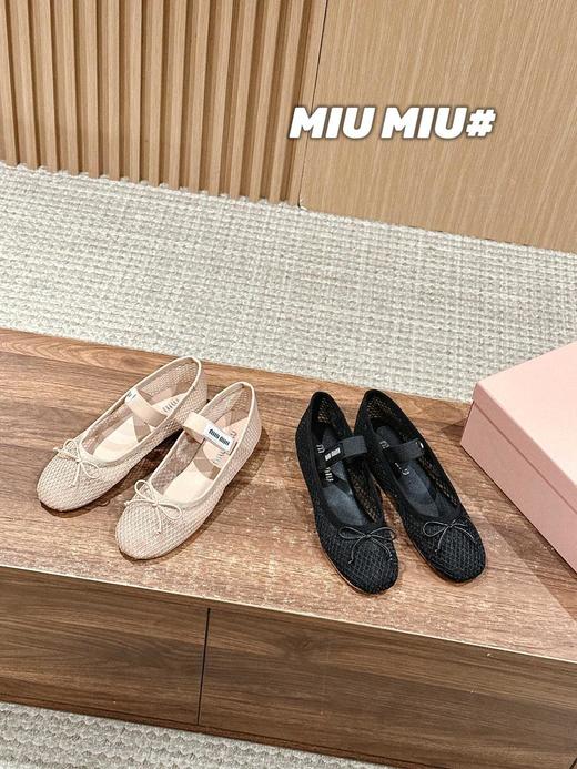 缪缪法式仙女芭蕾舞单鞋！鞋头的蝴蝶结点缀是妙笔神功！（HC） 商品图0