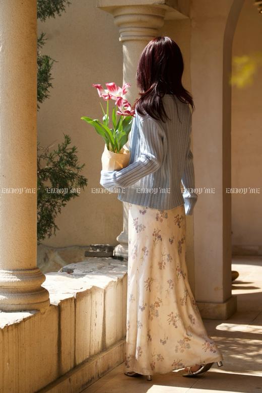 【门店同款】ENJOY春季“绮梦繁花”气质印花长裙 162096041 商品图7