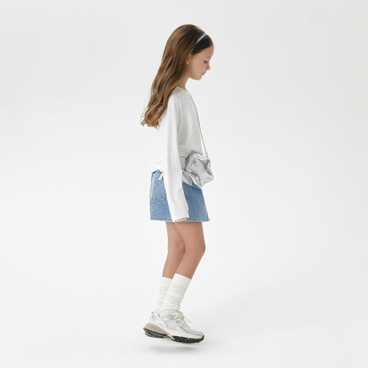 马克珍妮女童时尚折边牛仔裙裤儿童短裤纯棉2025年春夏新款550851 商品图1