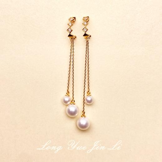 18K珍珠耳饰;2.99克 商品图0