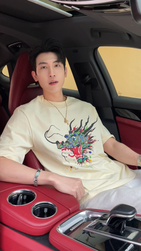 T579中国风高级感龍头印花潮牌t恤男2024新款上新男t恤