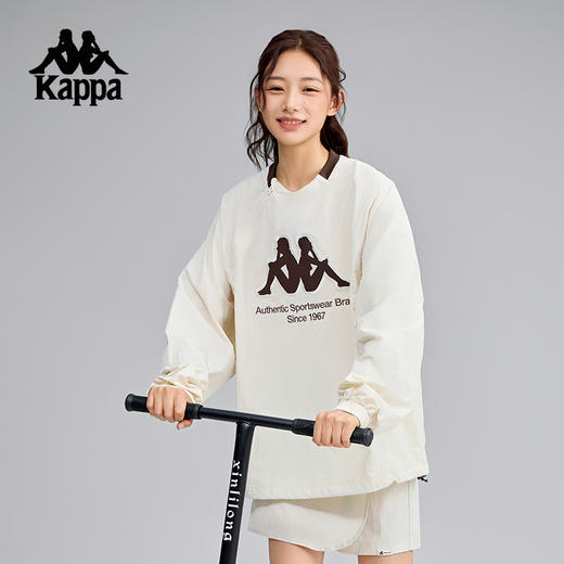 Kappa卡帕背靠背新款运动卫衣男款休闲防泼水长袖宽松圆领上衣女K0FW2XY01 商品图4