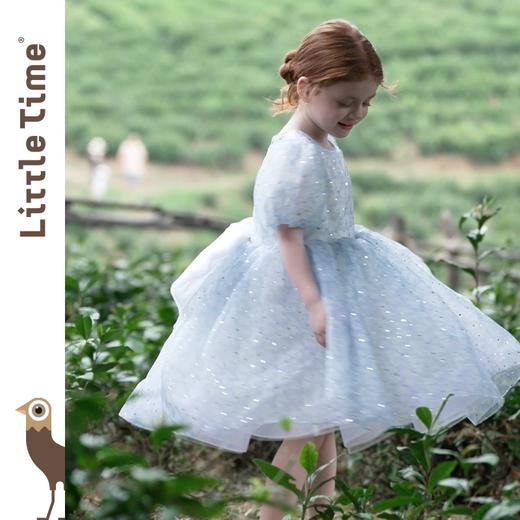 Littletime女童2025新款夏装小女孩泡泡袖公主裙儿童碎花连衣裙 商品图2